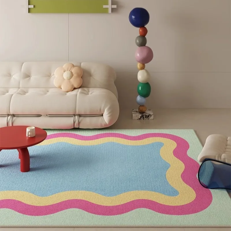 Purple Dopamine Carpet for Living Room Colorful Sofa Coffee Table Floor Mat Plush Girl Bedroom Decorative Rug Alfombra Tapis 러그