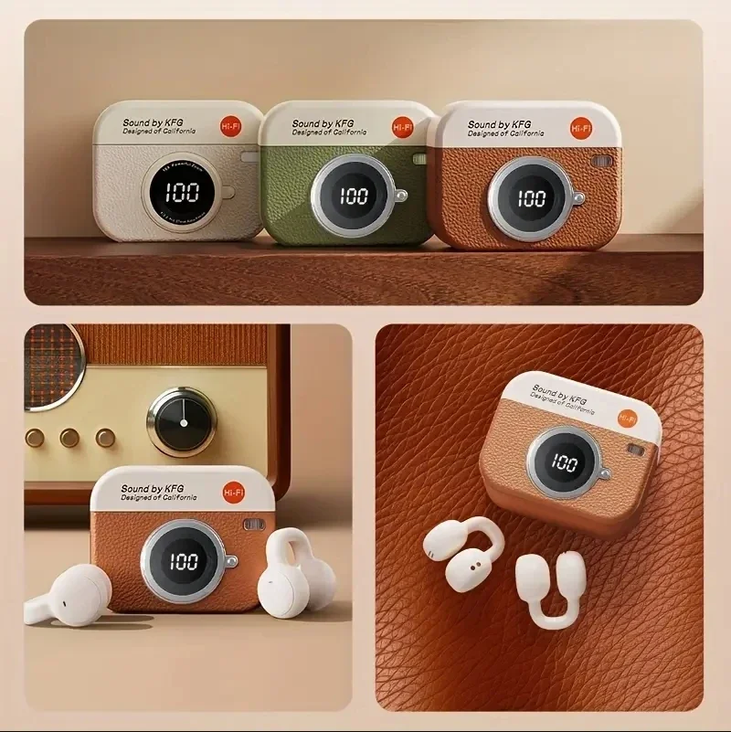 Q86 TWS Drahtlose Kopfhörer Bluetooth Kopfhörer Sport Stereo Fone Bluetooth Ohrhörer für Xiaomi Huawei iPhone Retro Kamera Stil