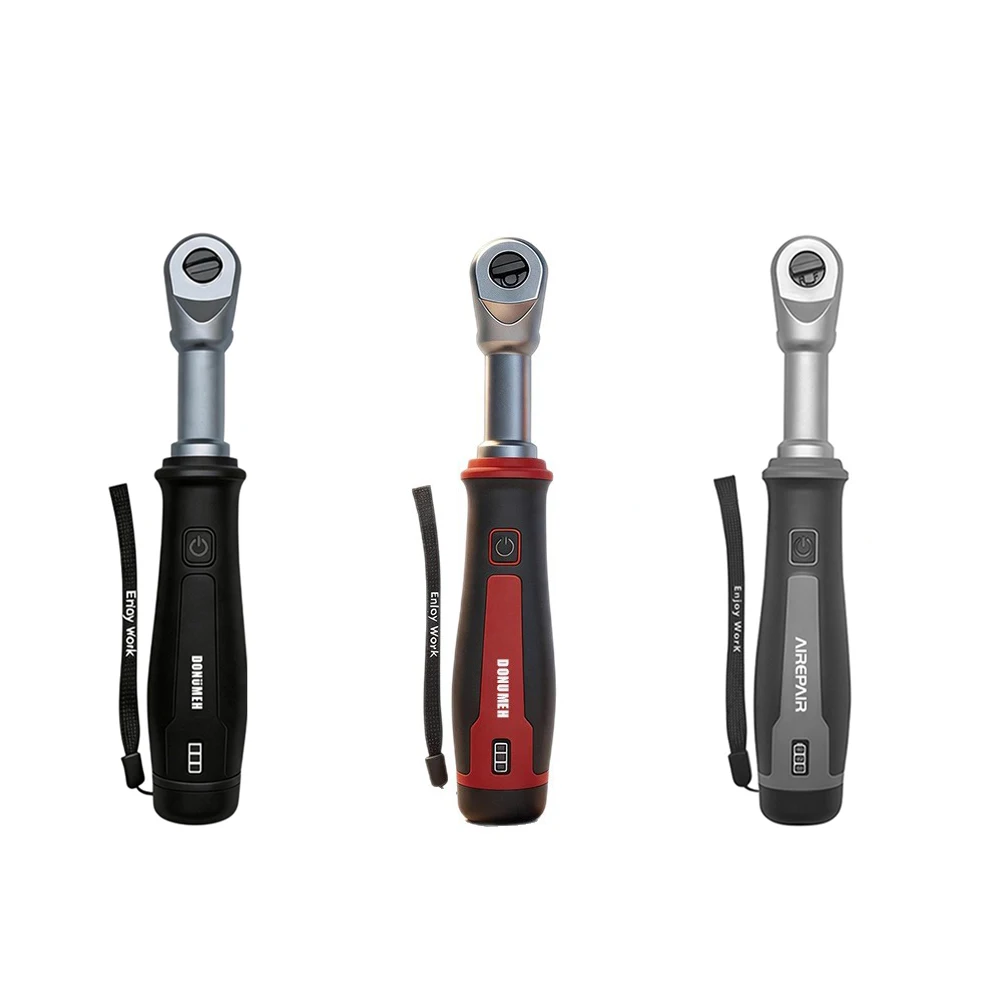 USB-C Rechargeable Electric Ratchet Wrench 3.6V 320 RPM 1/4' 3/8' Bidirectional with LED Battery Indicator for DIY Repair Auto