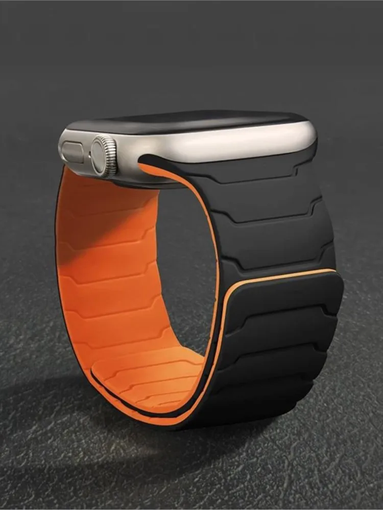 Magnetisches Silikonarmband für Apple Watch Armbänder Ultra 2 3 49mm 44mm 40mm 41mm 46mm 42mm 45mm Armband IWatch Series 11 9 8 7 SE 10