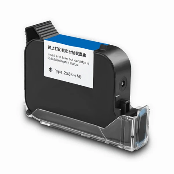 Handheld Inkjet Printer Solvent 12.7mm Quick Dry Ink Cartridge 2588+ 2588+M JS10 JS12 Without Chip Can Use
