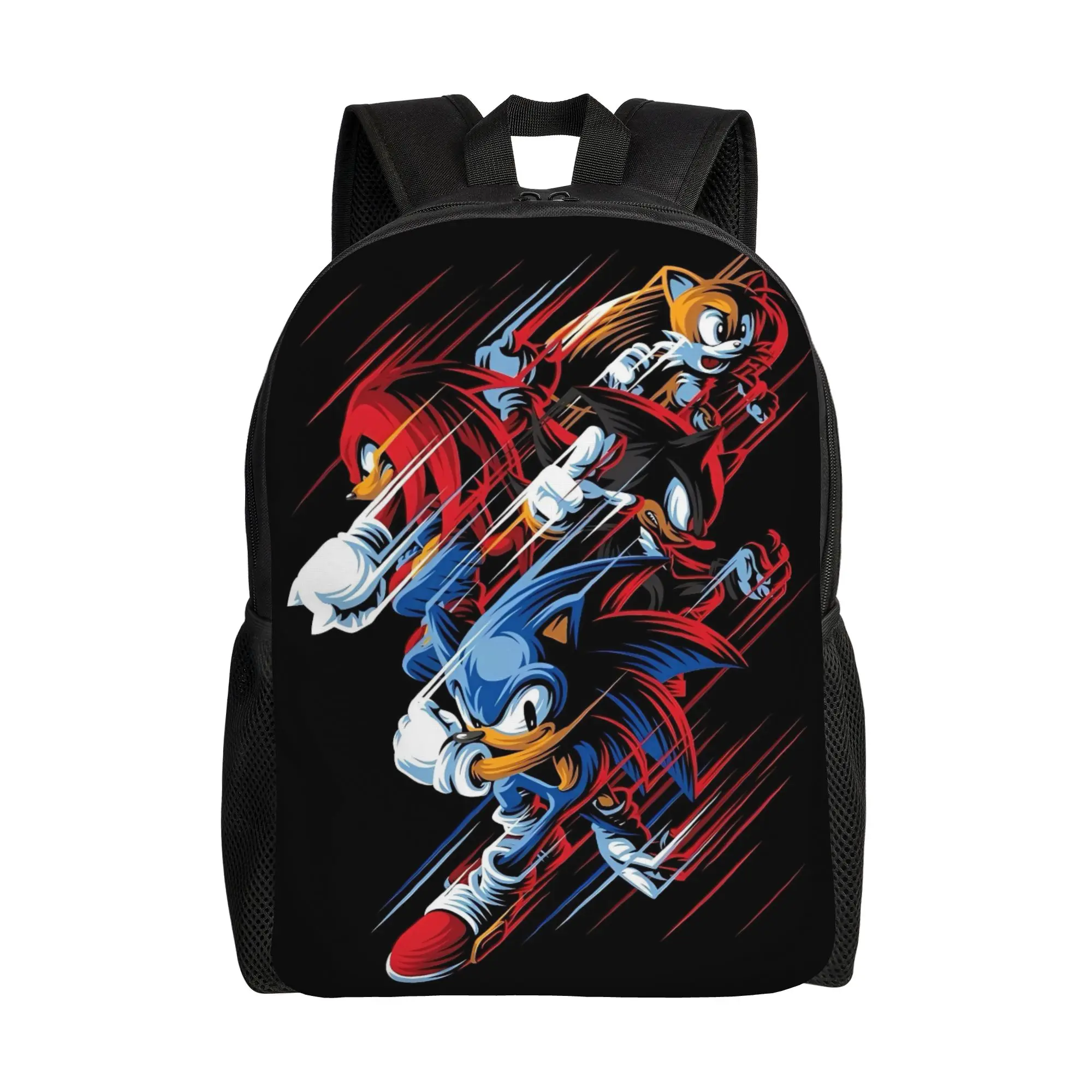 Sonices the H-Hedgehogs Backpack  Teen Polyester Camping Backpacks Print Modern School Bags Rucksack
