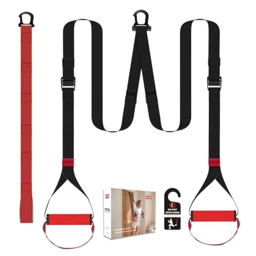 

Suspension Straps Trainer for Home Gym with Integrated Door Anchor for 1-Second Setup, All in One Bodyweight Resistance Bands f