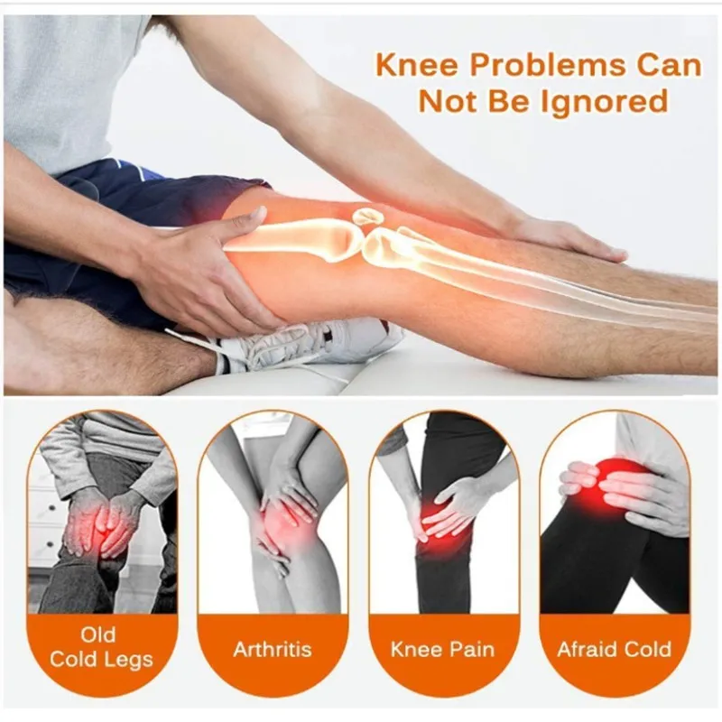 New Electric Heating Knee Pads Relieve Pain Relief Support Brace Therapy Joint Injury Recovery Rehabilitation For Arthritis Leg