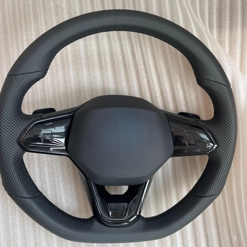 R Line Leather Steering Wheel For VW Volkswagen Golf 7 8 MK7 MK8 8R R Gti Gtd Jetta Tiguan Polo Passat CC B7 B8 B9 Amarok