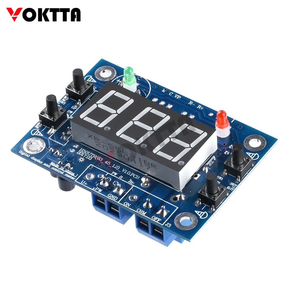 VOKTTA módulo controlador de temperatura con pantalla Digital de alta temperatura, salida de relé de Sensor NTC, CC de 12V, 24V,-40 ~ 300 ℃