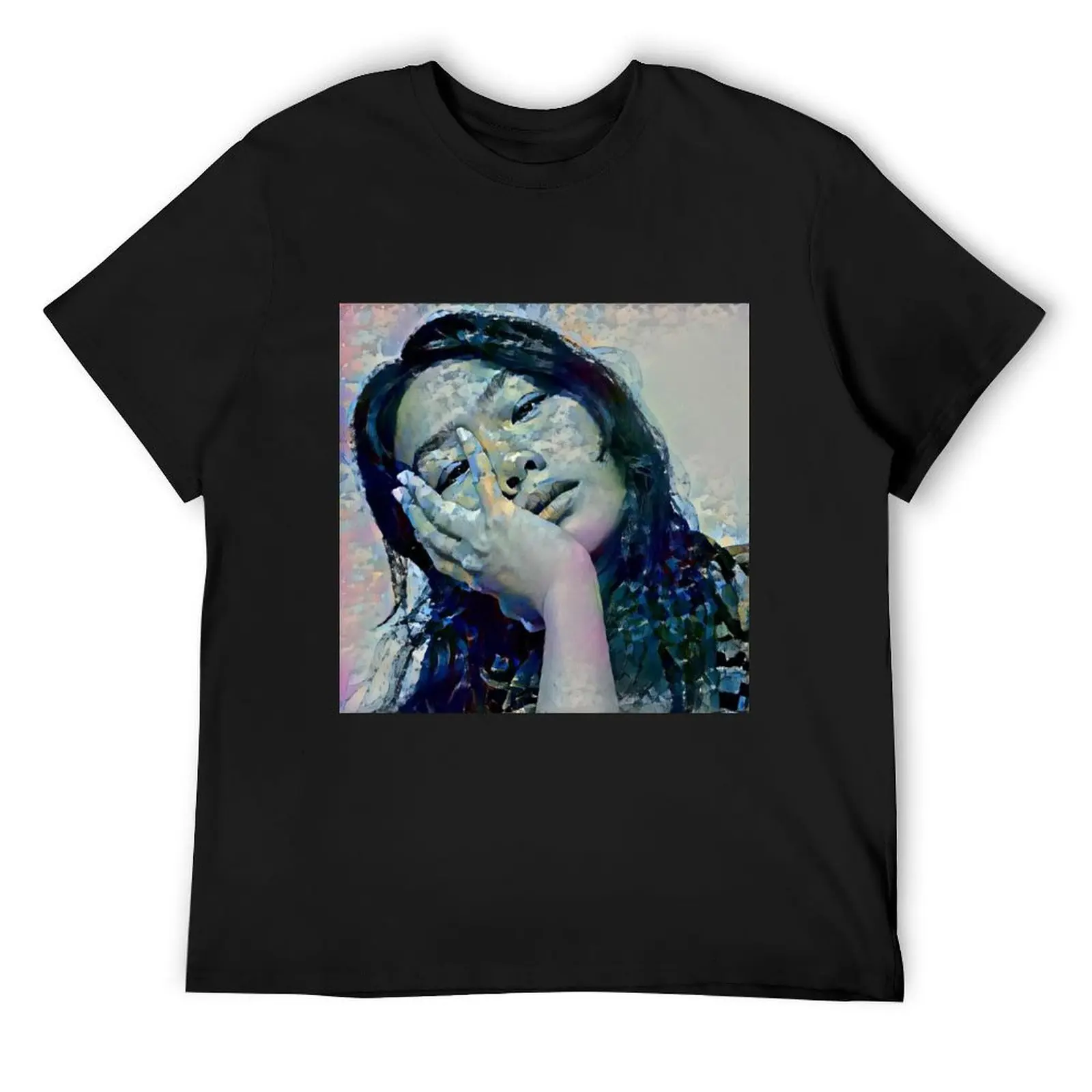 

HoYeon Jung Portrait T-Shirt sports fans aesthetic clothes topping boys animal print plain black t shirts men