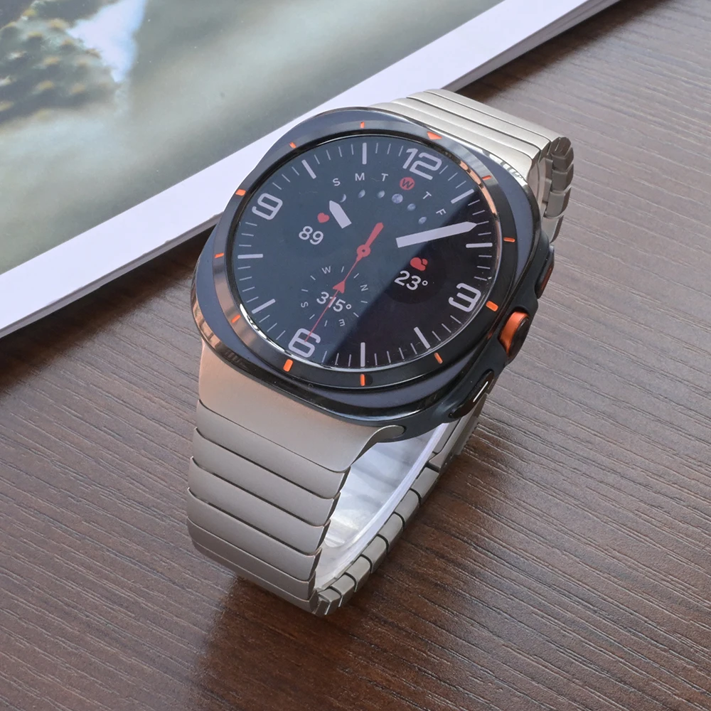 Gelang Baja Tahan Karat Pria untuk Gelang Magnet Samsung Galaxy Ultra Mewah untuk Gelang Logam Tali Jam Tangan Samsung Galaxy Ultra