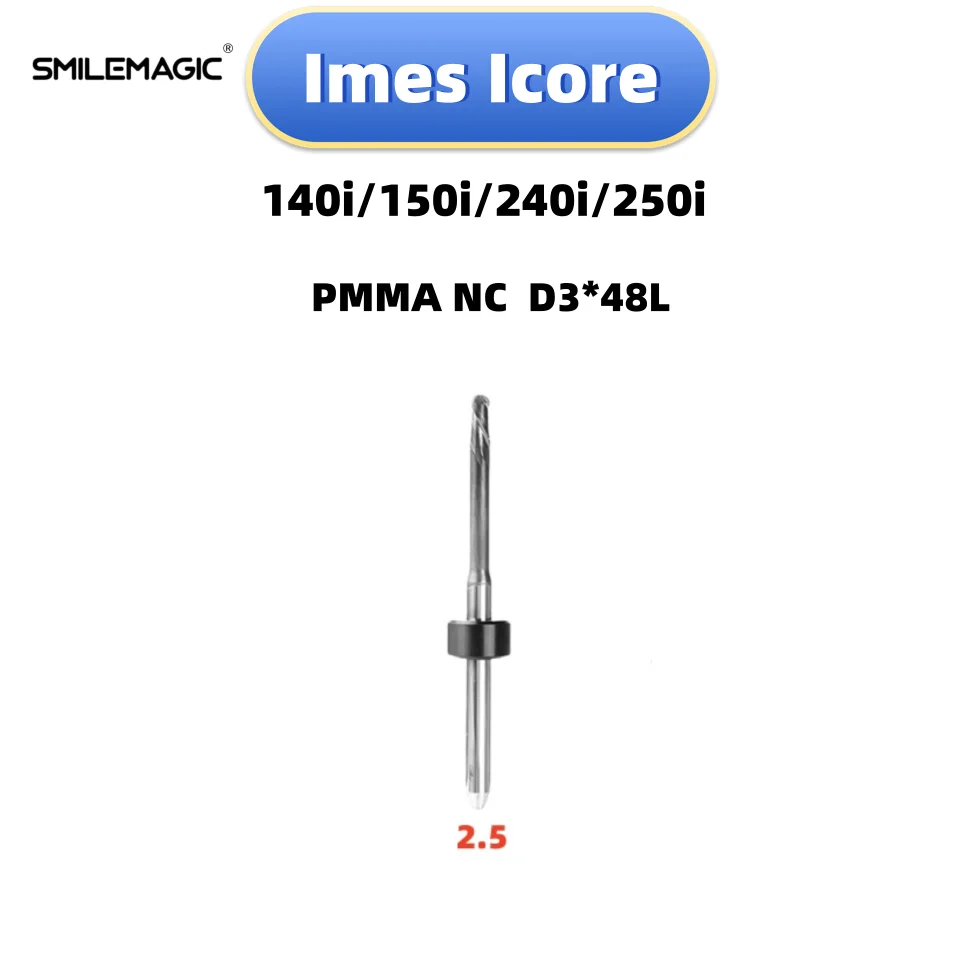 Imes Icore bor penggilingan gigi, untuk PMMA NC bor gerinda batang D3 48L pemotong penggilingan pisau untuk Lab