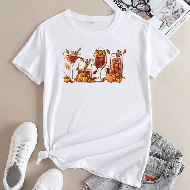 loween Women's Cotton Tee Funny Casual Fit T-irt Thiened Printed Summer Faion Ladies' Tops Chinese Brand