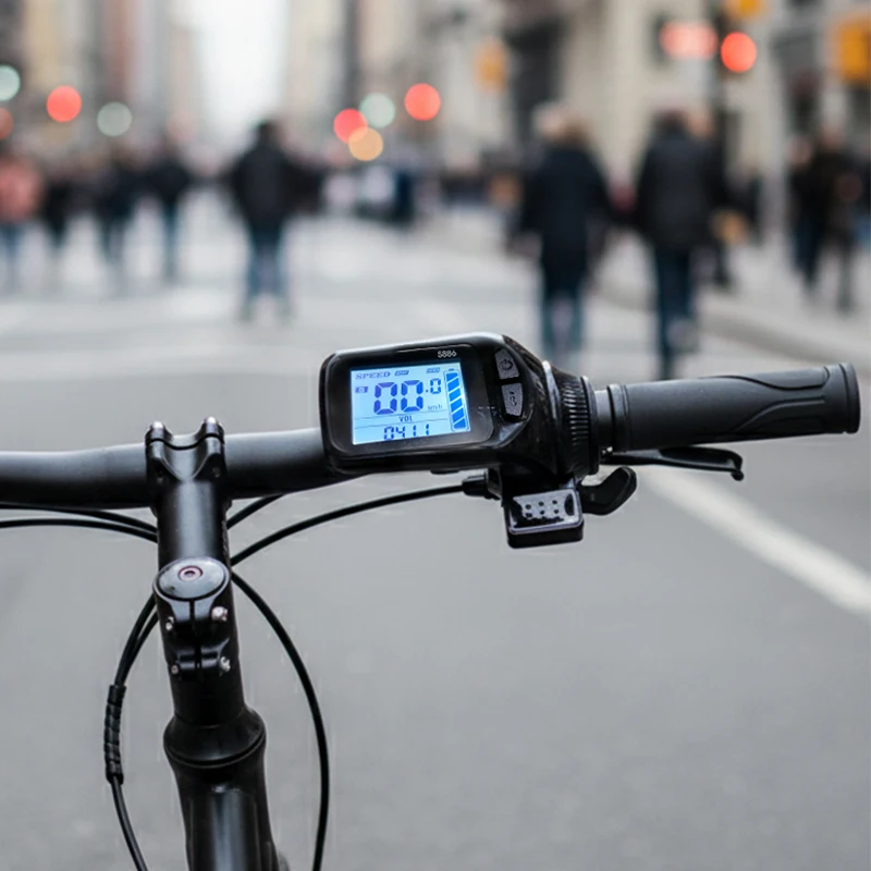 

Haytrix S886TH【UART2】Electric Bicycle Cycle Snelheidsmeter Fiets Digitaal Stopwatch Ebike Fietsen Odometer Fietscomputer