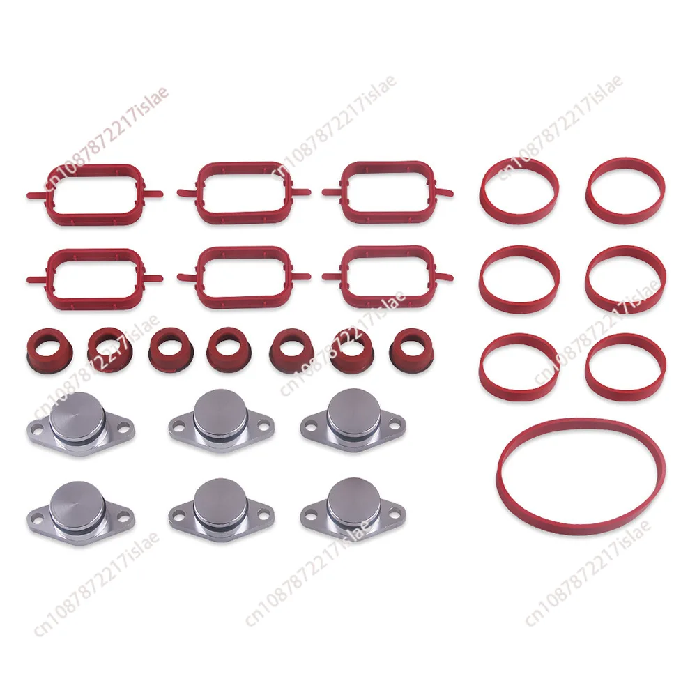 For BMW Vortex Flap Blank Plate and Intake Manifold Gasket Seal 22/33MM Removal Repair Kit