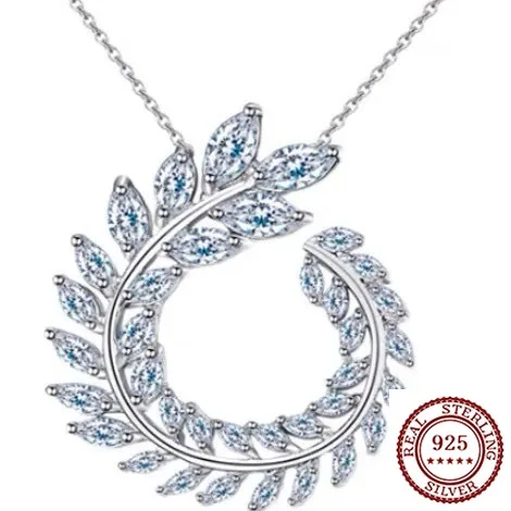 2025 New Trend 925 Pure Silver Classic Temperament, Grand Fashion, Classic Women's Wheat Ear Pendant Necklace