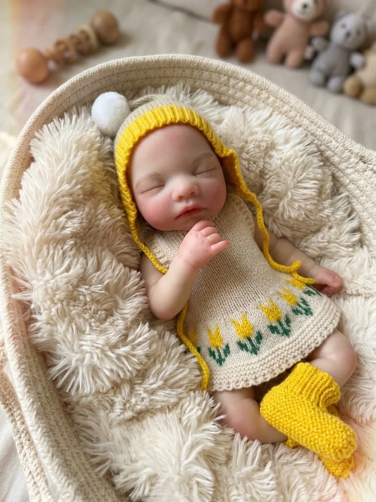 10 Inch Open Mouth Solid Silicone Reborn Baby Doll Handmade Soft Bebe Reborn Toy For Christmas Gifts
