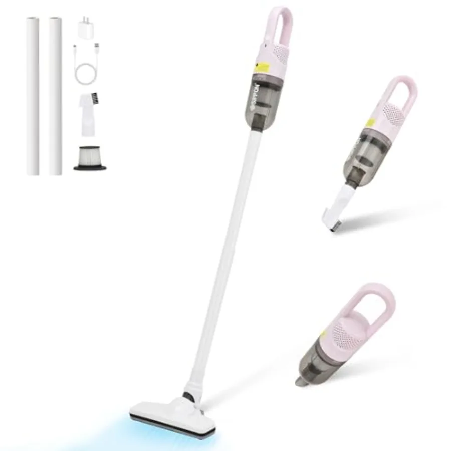 

Легкий пылесос-стик 6-в-1 с мощным мотором 100 Вт, миниатюрный портативный ручной пылесос для дома