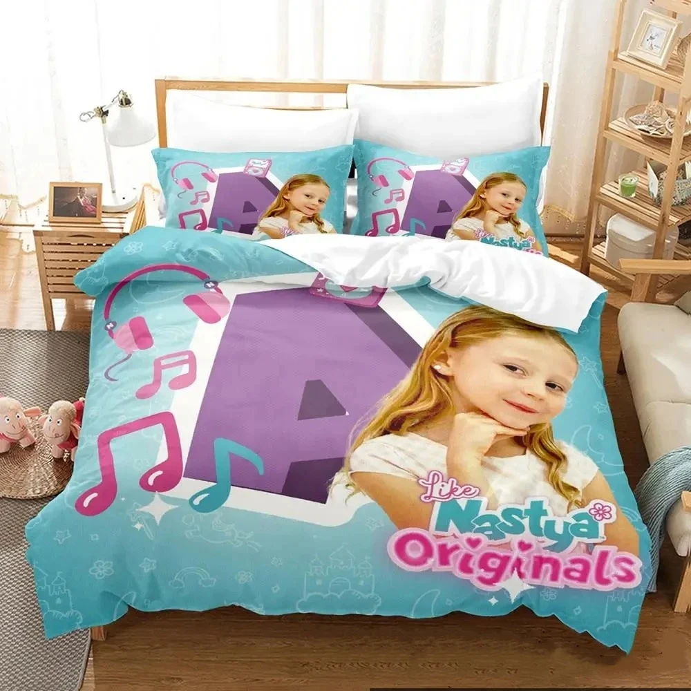 

3D Print Like Nastya Bedding Set Boys Girls Twin Queen King Size Duvet Cover Pillowcase Bed boys Adult Home Textileextile