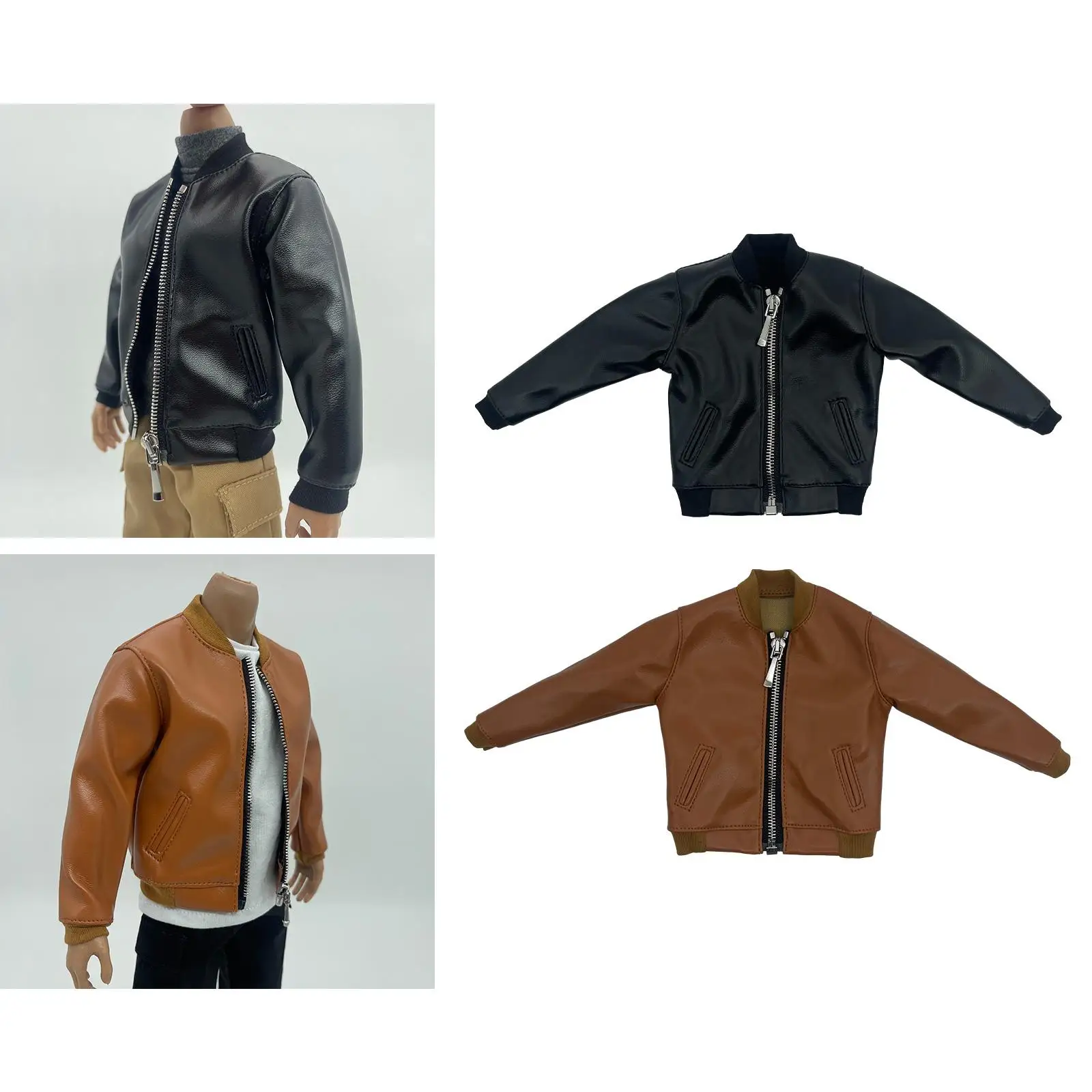 Jaqueta figuras de ação infantil e adulto, casaco de 12 polegadas masculino, decoração de bonecas em miniatura, roupas elegantes, escala 1/6, presentes