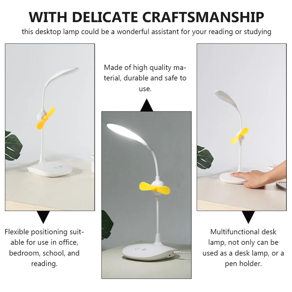 

Multifunctional LED Desk Lamp USB Charging Plastic Touch Control Reading Lamp With Small Office Bedroom Study Gift