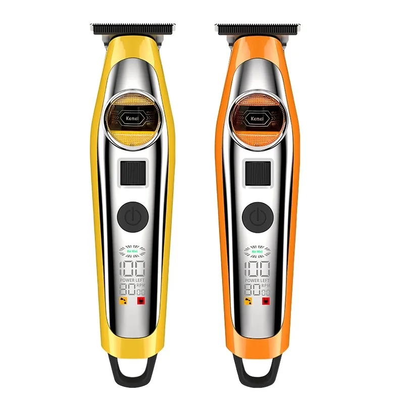 

Kemei 1861 Barber Zero Gap Trimmer Cordless Electric Bald Head Hair Clipper Rechargeable Finish Cutting Machine External Motor