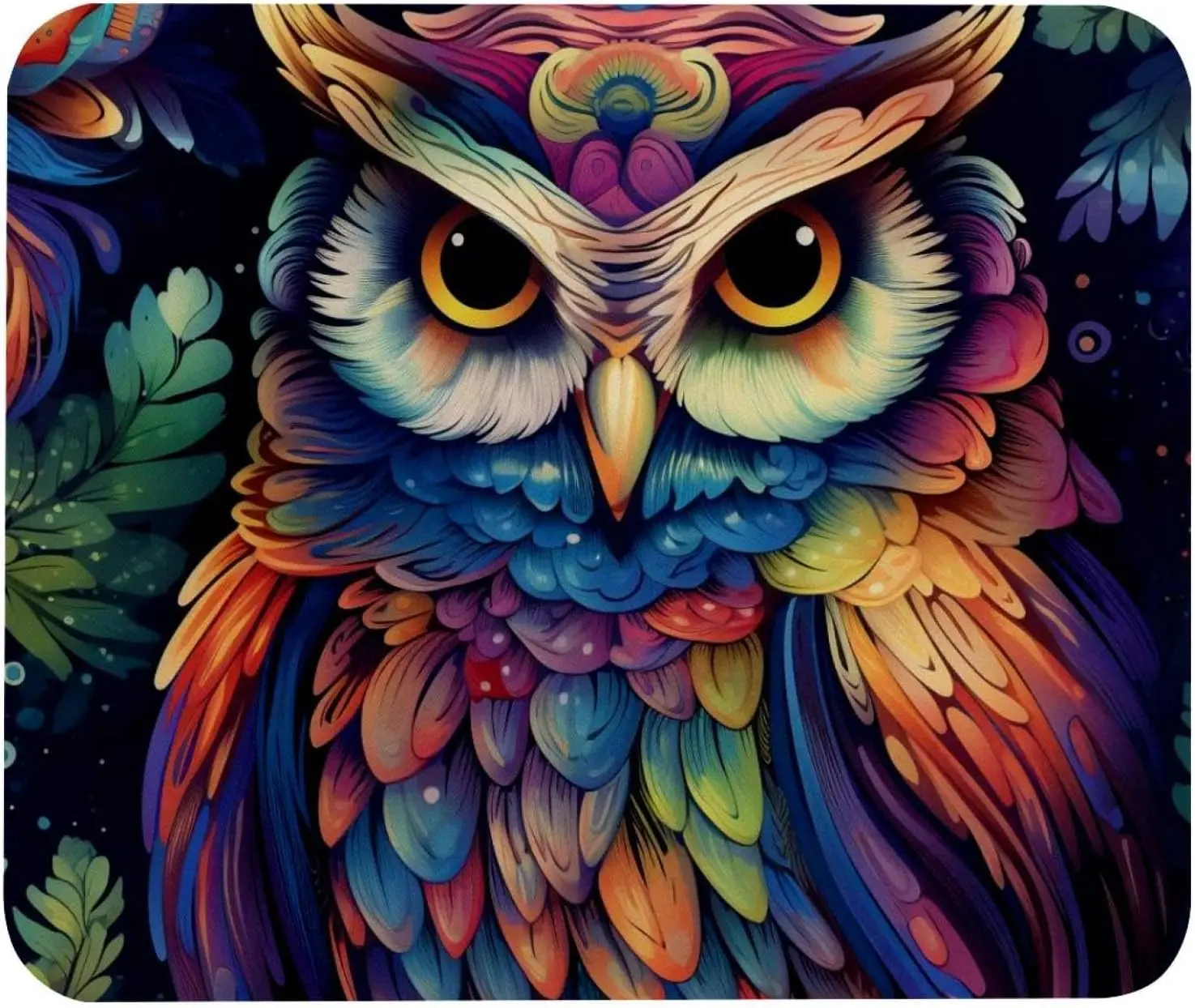 

Colorful owl mouse pad, computer mechanical keyboard pad, high-definition printed rubber, durable, anti-slip and washable