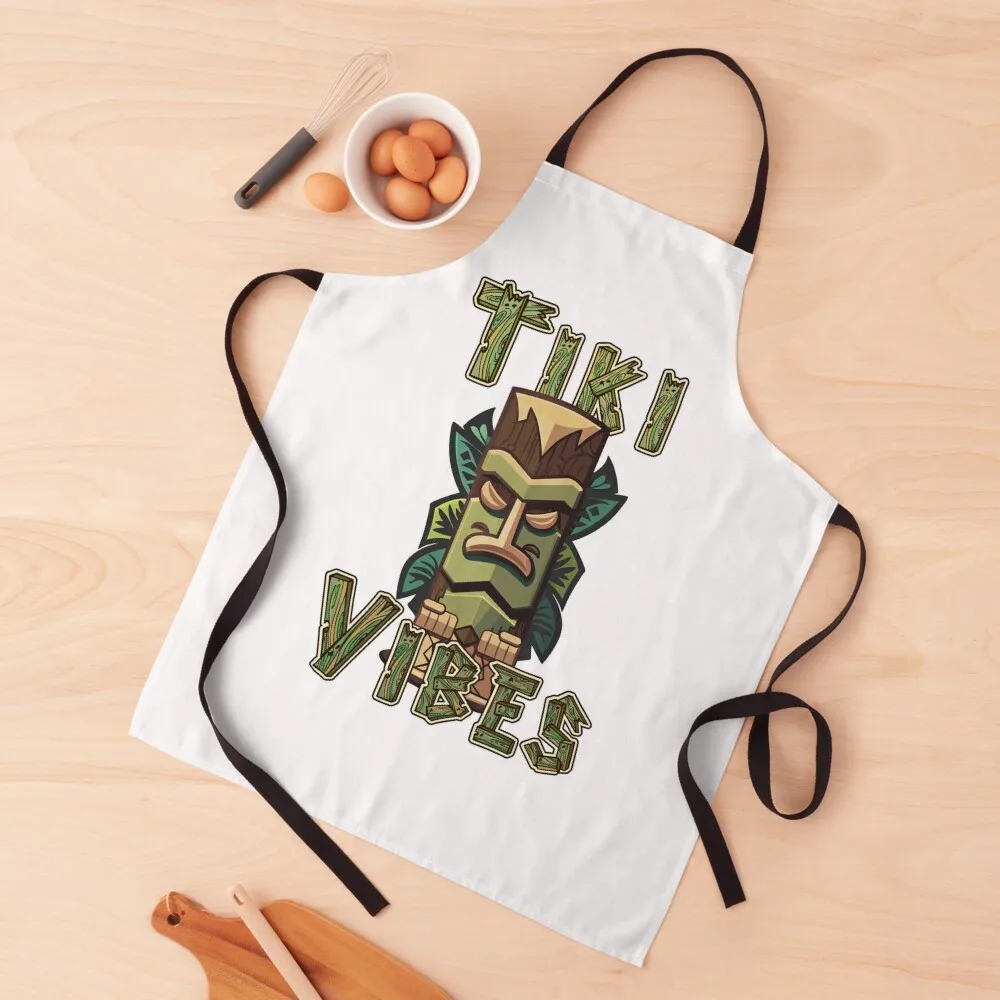 

Tiki Statue Tiki Vibes Apron Restaurant Kitchen Equipment Kitchens Accessories Chef Accessories Apron