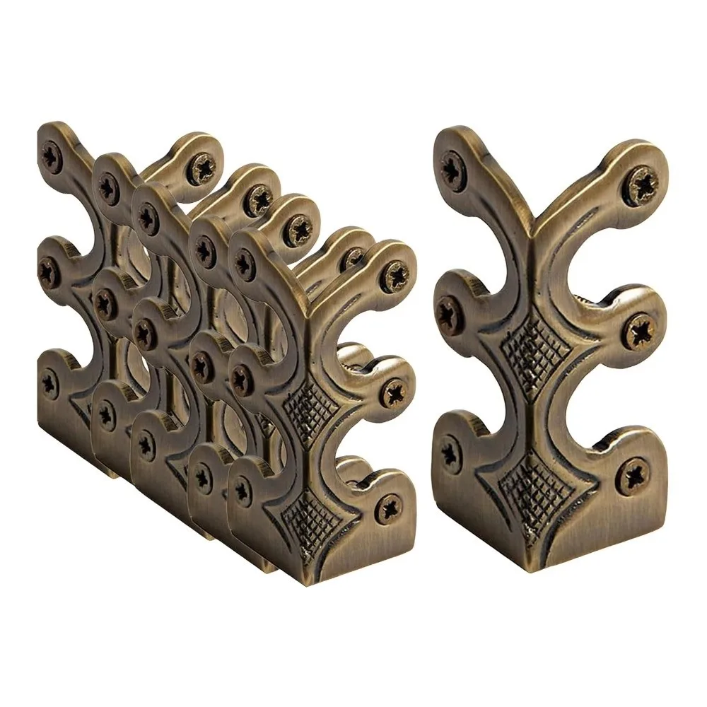 New Retro Furniture Corner Protectors Universal Solid Brass Corner Guard Hardwares Home Decor For Wardrobes Cabinets Fireplaces