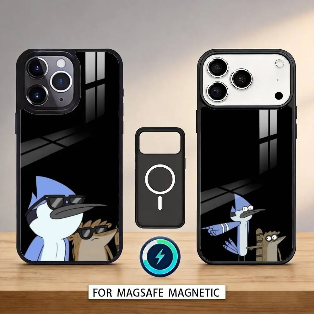 

R-RegularES Cute Show Phone Case For iPhone 17,16,15,14,13,12,Pro,Max For Magsafe Magnetic Wireless Charging