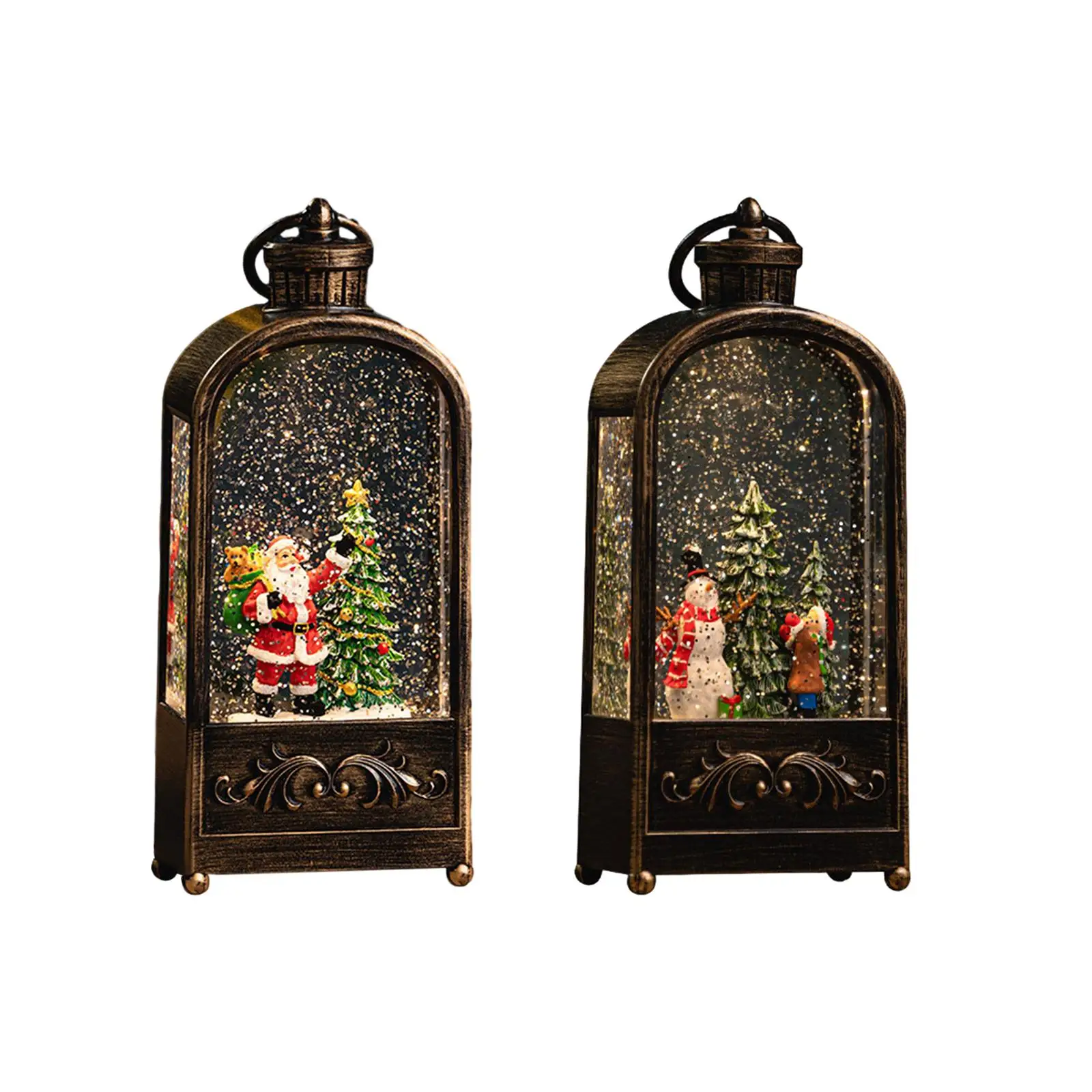 

Illuminated Christmas Snow Globe Lantern, Home Decoration, Decorative Musical