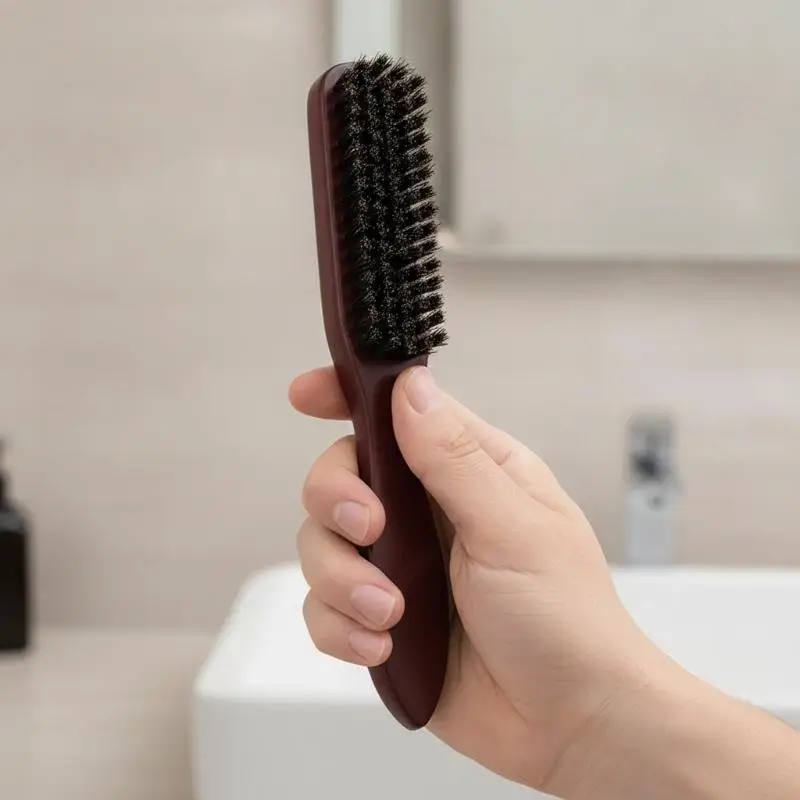 And Comfort Handle Perfect For Daily Hair Care Detangling Styling Wooden Boar Bristle Hair Brush With Anti Static Bristles