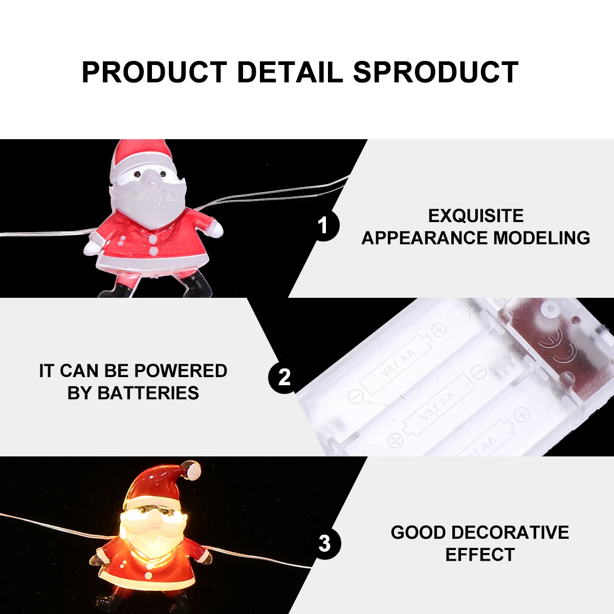 

20LED Copper Wire LED String Lights Christmas Fairy Lights Eco-Friendly for Ktv Bar Garden Holiday Party Decorations