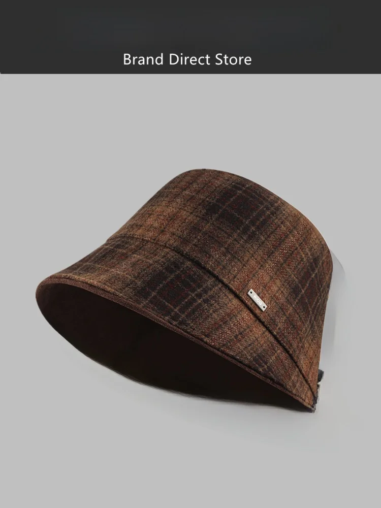 rouiiefao-chapeau-de-peche-vintage-a-carreaux-pour-femmes-tendance-automne-hiver-chapeau-bob-amincissant-le-visage-reglable-a-calotte-ronde