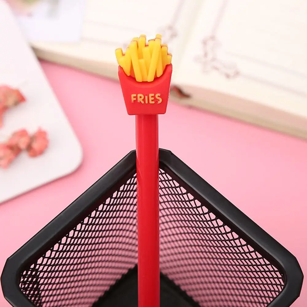 4 Pcs Cartoon Creative Rollerball Pen French Fries Cola Simulation Food Gel Pen Kawaii Hamburger Gender-neutral Pen Student