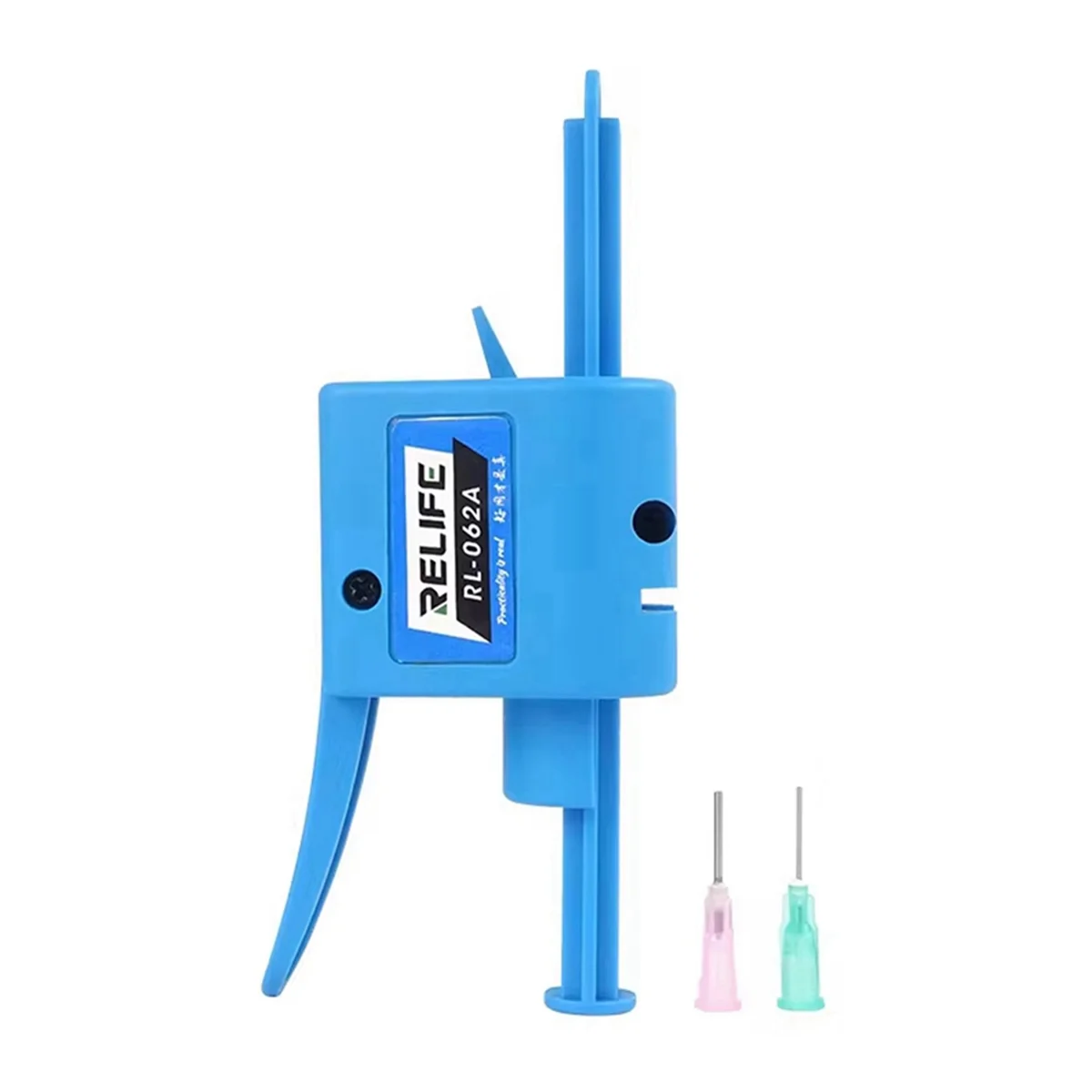 RELIFE RL-062A Pistola per colla manuale 10cc Dispenser di flusso Olio per saldatura Pasta saldante UV Ago Booster Strumento di spinta universale