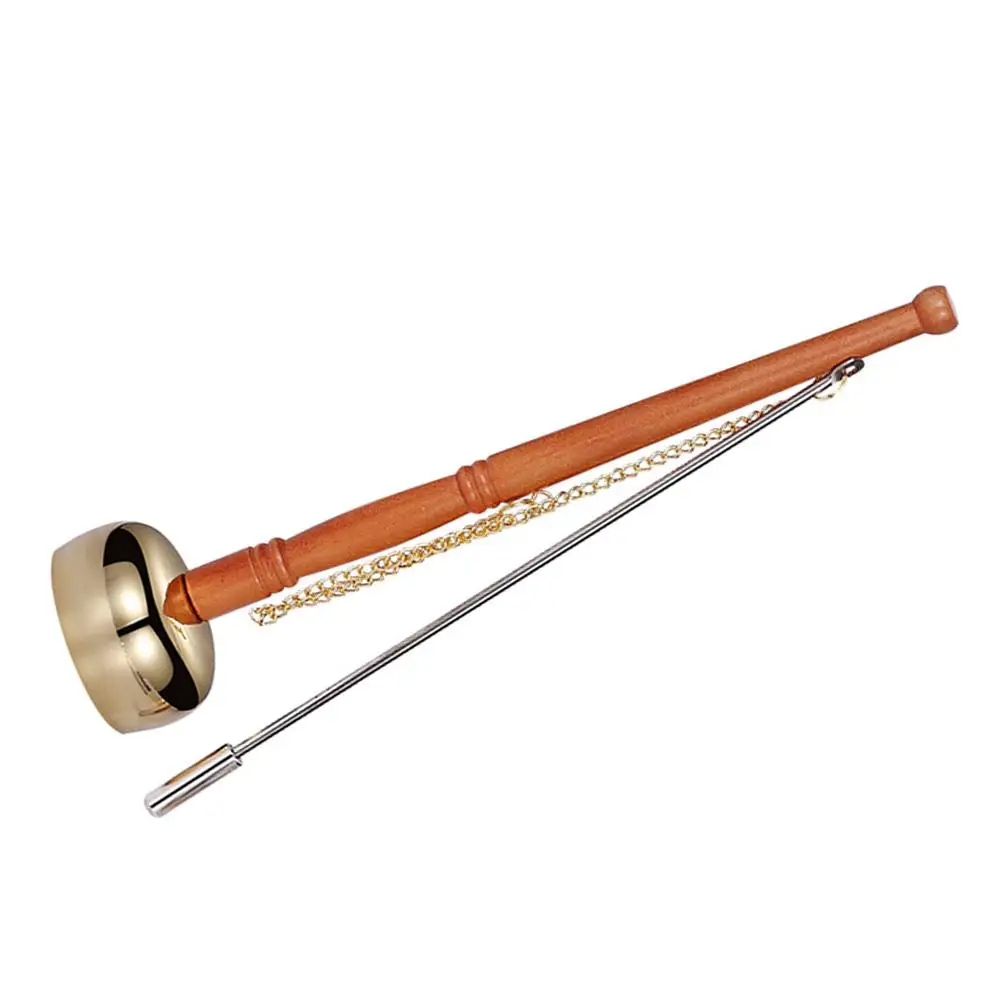 

Musical Instrument Copper Yin Qing Simple Wooden H Sweet Sound Gift Meditation Supply Purify Surroundings