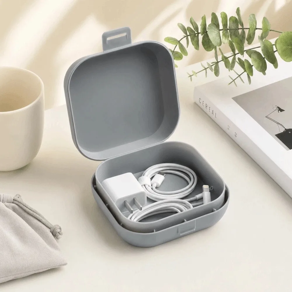 Portable Jewelry Box Large Capacity Container Small Desktop Organizer with Compartment Plastic Square Storage Box Gifts