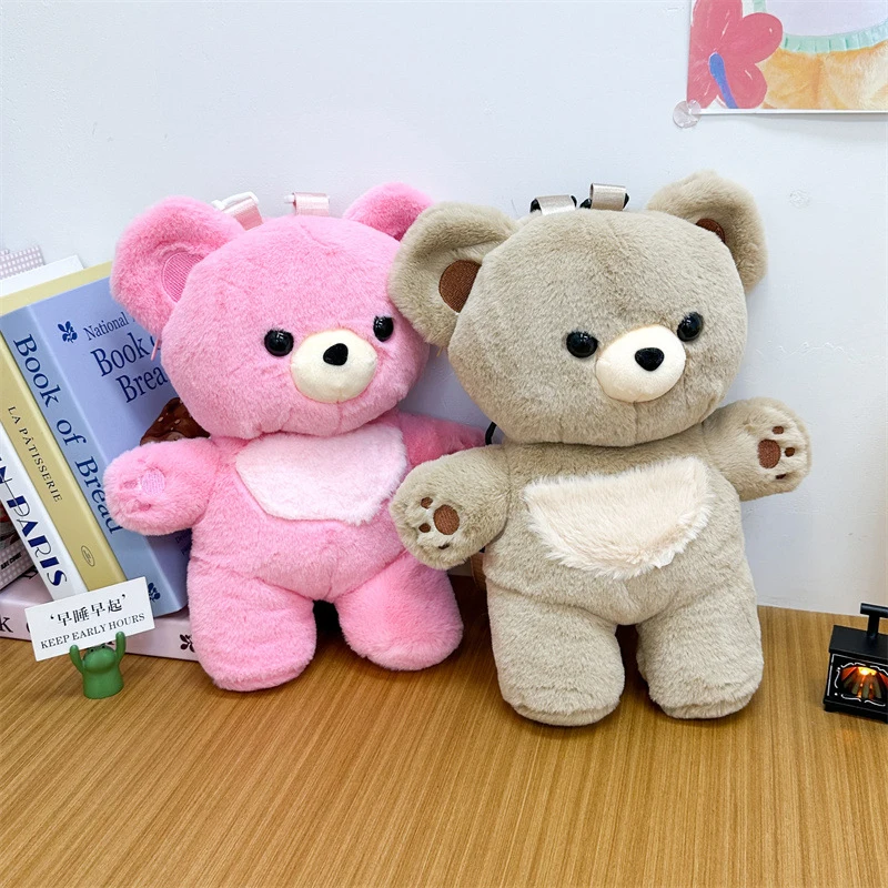Cartoon Small Bear Plush Large Capacity Multi Purpose Backpack Children Comfort Schoolbag