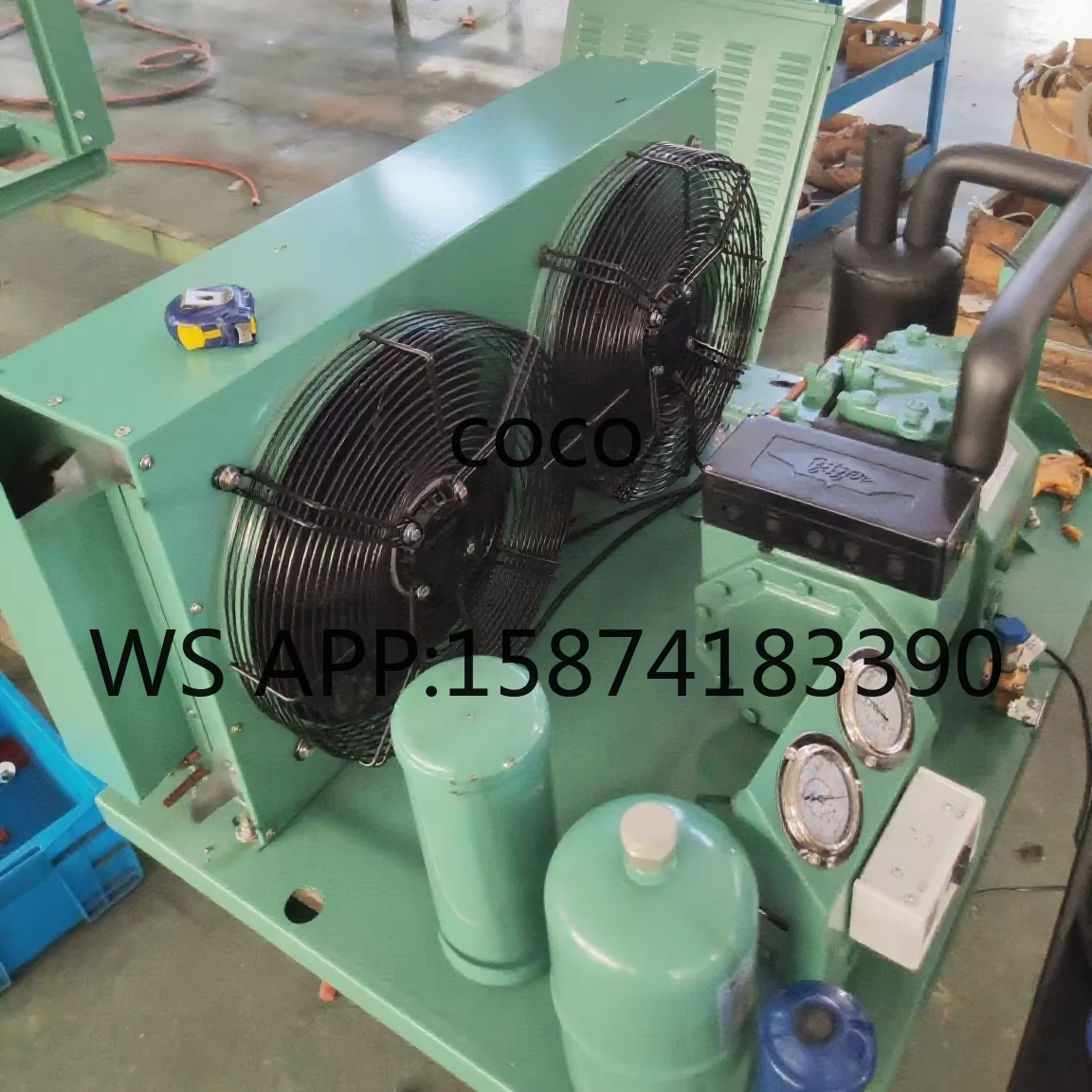 2HES-2Y-20D Semi-hermetic Reciprocating Compressor 2HP Air Cooled Condensing Unit for Cold Storage Walk-in Freezer