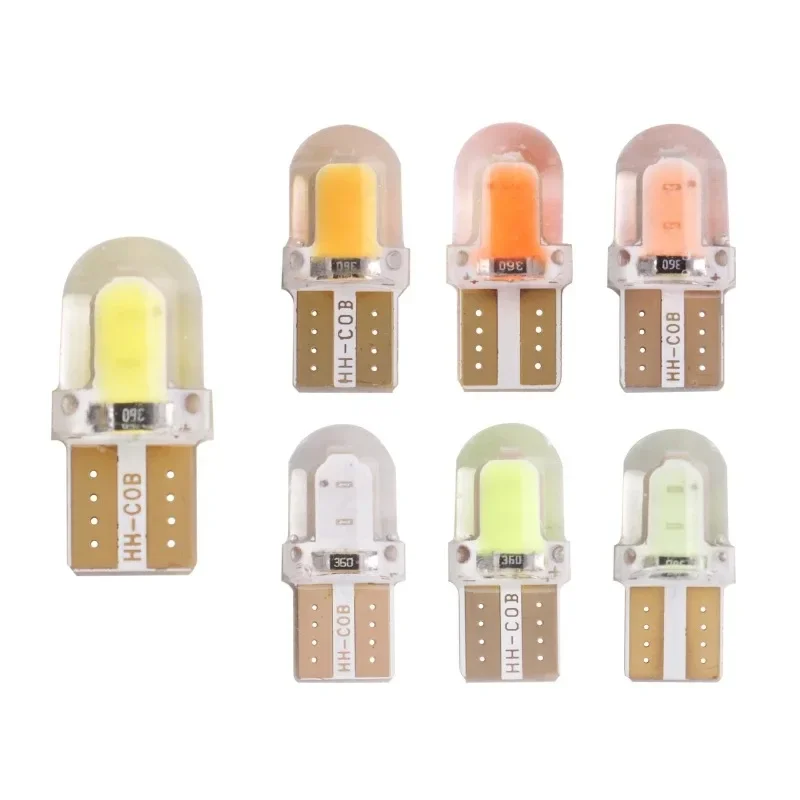 PEL Hot sell T10 led light W5W COB Led Parking Bulb Auto Wedge Clearance Lamp Silica Bright White License car led Light Bulbs