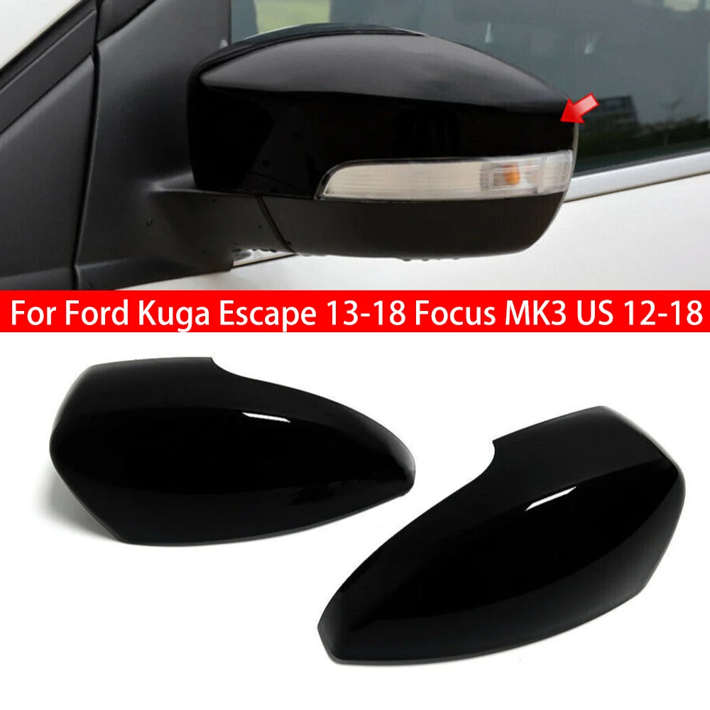 

For Ford Kuga Escape 2013-2018 Focus MK3 US 2012-2018 Car Replace Rearview Side Mirror Cover Wing Cap Exterior Door Case Trim