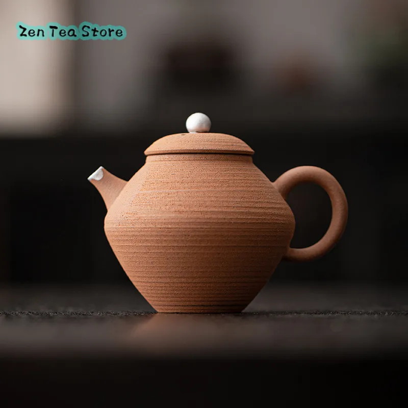 

Bright Clean Pot After Ancient Rock Mud Hand Made Silver Brush Silver Ball Hole Filter Teapot Home Kung Fu Tea Infuser