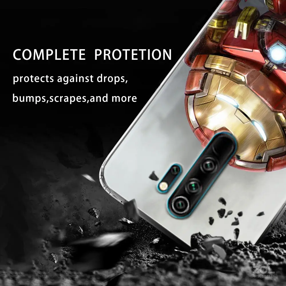 Spiderman Captain America Iron Man Clear Telefoon Case Voor Xiaomi Redmi Note 8Pro 11 10 9 8 Pro 7 8A 10S 11 K40 Pro Soft Leuke Cover