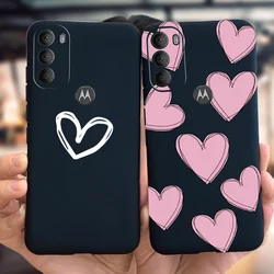 Cute Love Heart Phone Case For Motorola Moto G51 G71 5G Silicone Covers Cartoon Soft Bumper For MotoG51 MotoG71 G 51 G 71 Fundas