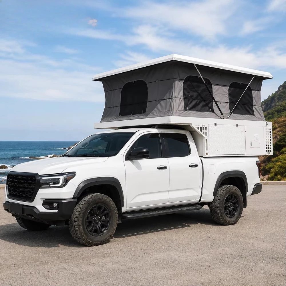 Canopy Roof Top Tent 4 Person 1.2m X Hinge Hard Shell Roof Top Tent Tent Box Rooftop Car Roof Top 4 Person