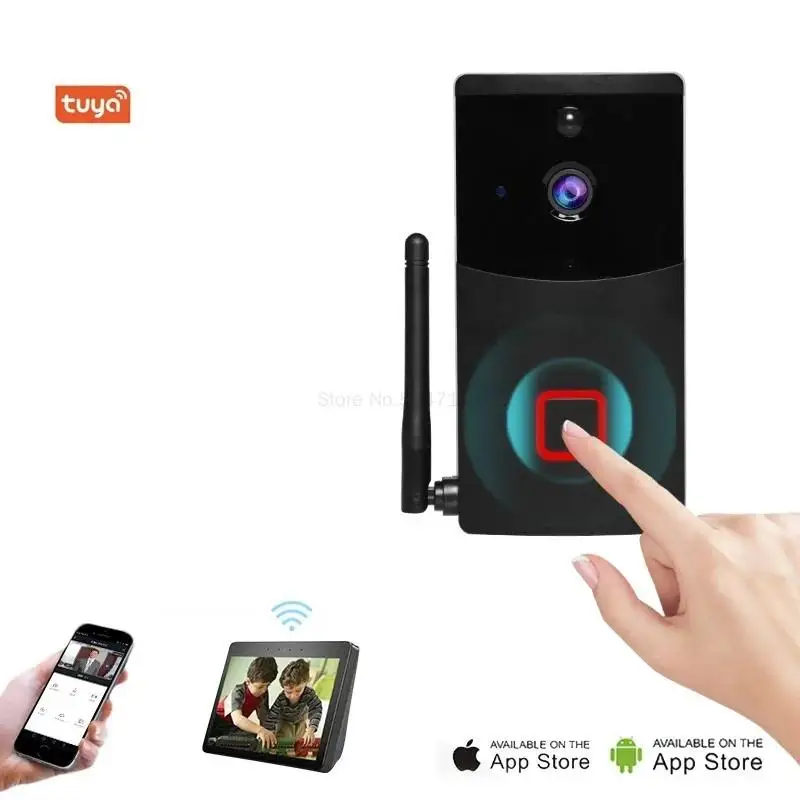 8d,Tuya Video Doorbell,WiFi Intercom Smart Door Bell,HD 1080P,Remote Monitoring Doorbells,Home Safety,Night Vision Alarm Bells