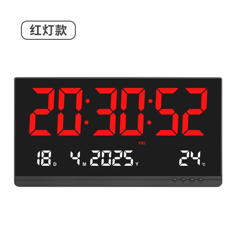 LED Large Screen Digital Clock Electronic Clock Large Screen Plug-in Wall-mounted