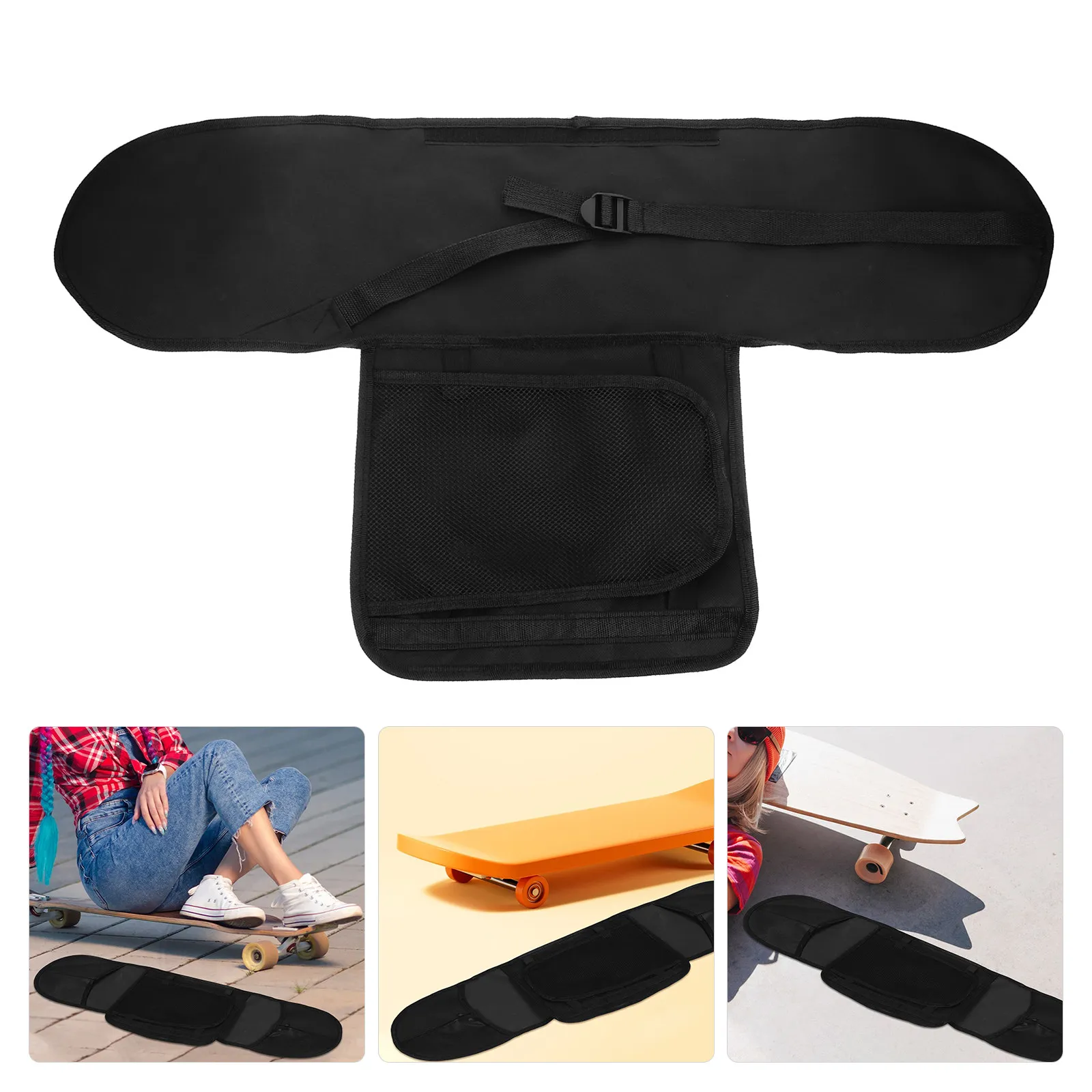 

Skateboard Shoulder Pouch Multi-Functional Stylish Skate Carry Bag Portable Skateboard Storage Carrier Outdoor Use