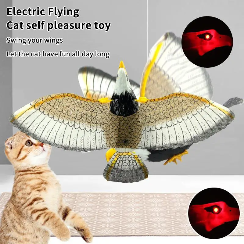 Electric Flying Eagle Toy Bionic Flapping Wings Warm Glowing Light Vivid Music Creative Gift for Boys Girls Aged 3+