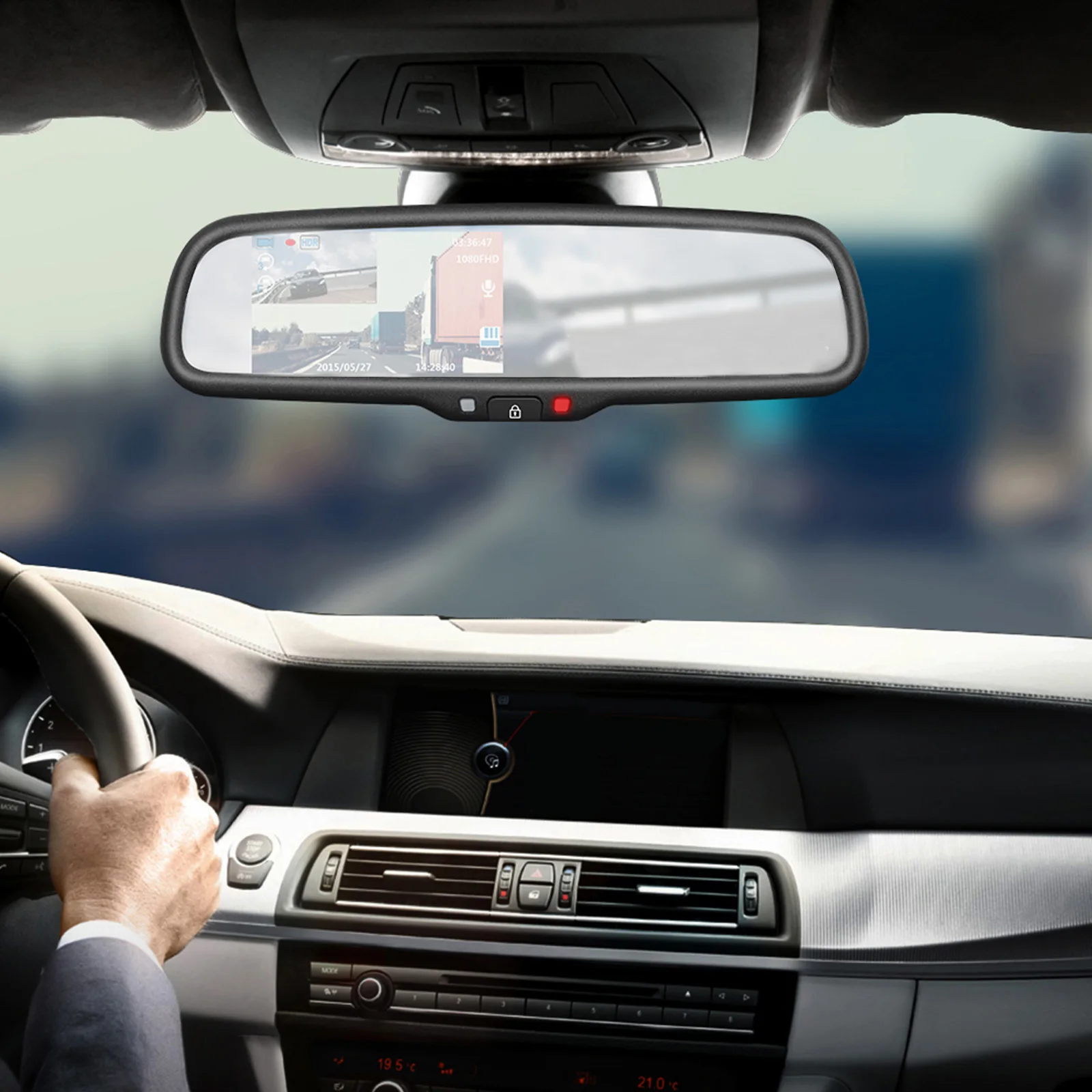 

1Set Interior Rearview Mirror Anti Fog Film Large Coverage Self Adhesive Anti Glare Car Mirror Film for Night and Sunny Day