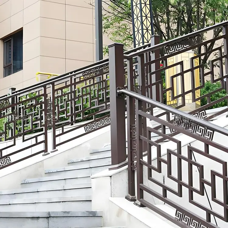 Customization 3.0m Reinforced Powder-Coated Galvanized Steel Handrail Metal Railing for Seaside Villa Balcony Stair Bathroom