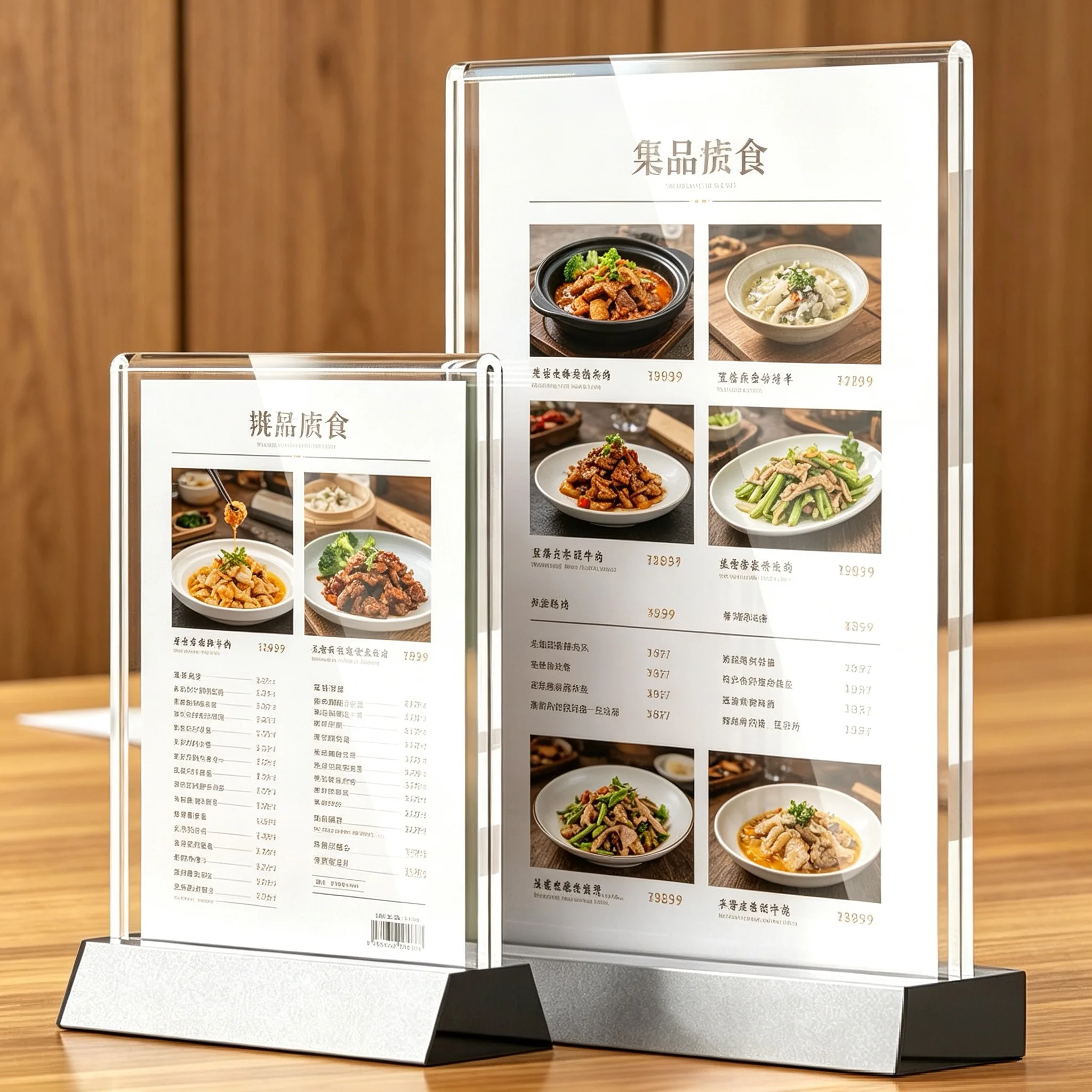 5 Pieces A6 100x150mm Aluminum Restaurant Menu Holder Price List Flyer Poster Frame Metal Acrylic Sign Holder Display Stand